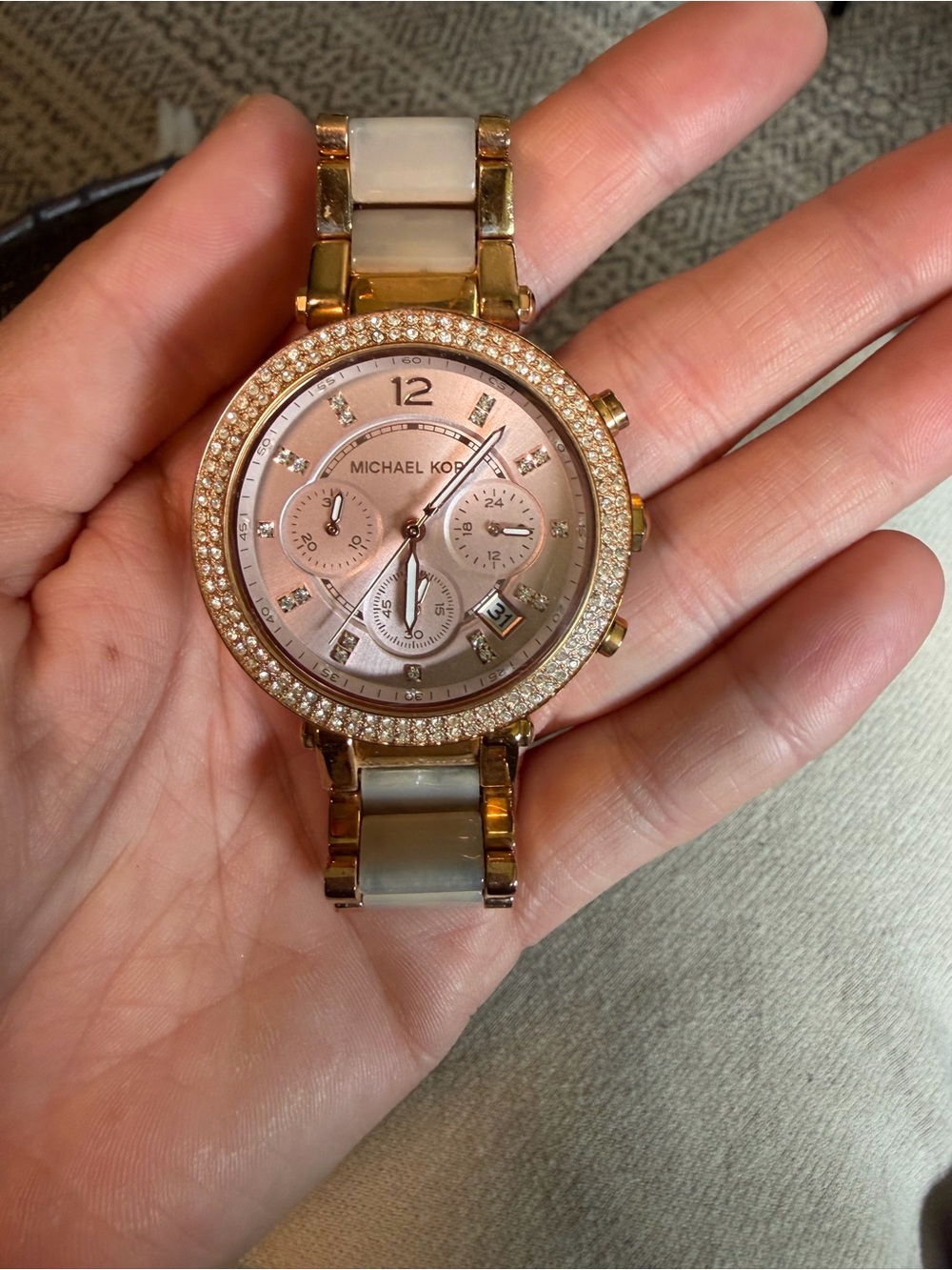 Michael Kors Rose Gold and Cream watch
